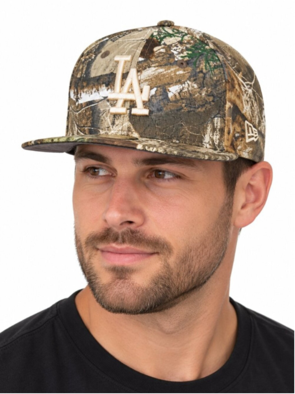 NEW ERA NWOT LA Dodgers 59FIFTY Fitted Cap Realtree Camo 7 1/2 MLB Baseball Hat